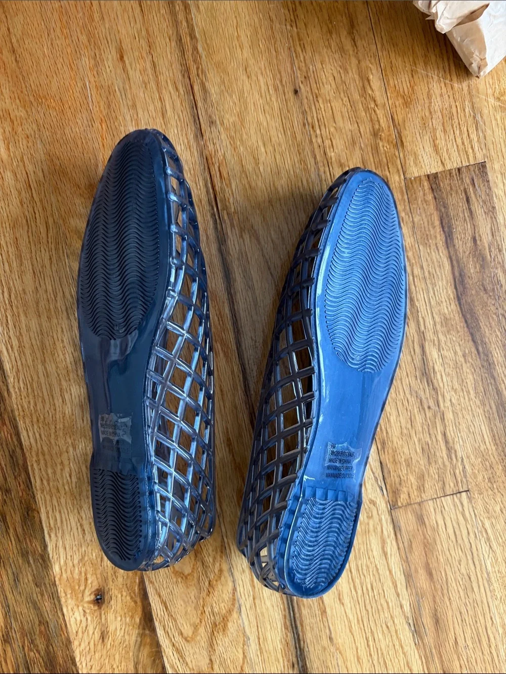 MIA Navy Blue Lattice Jelly Flats